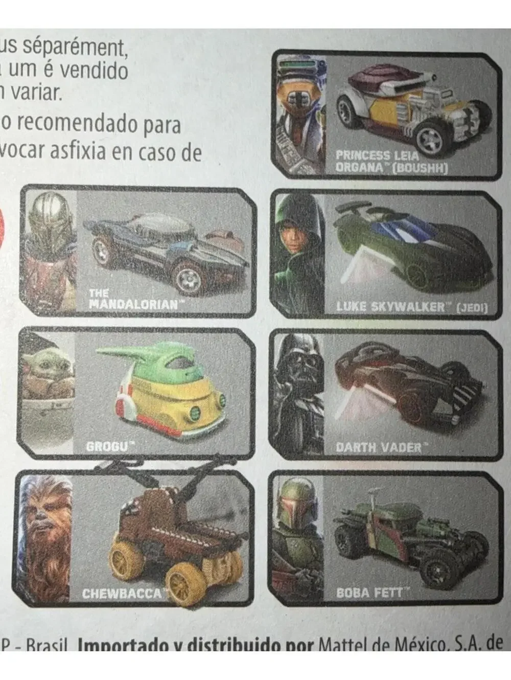 Hot Wheels Character Cars-Star Wars Complete Set of 6 Brand New Grogu Leía Luke